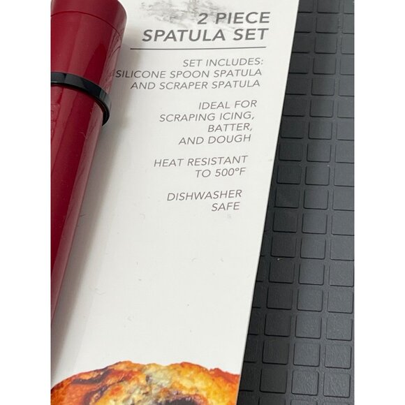 KitchenAid RED 2 Piece Spatula Set With Silicone Spoon & Scraper - Picture 3 of 5